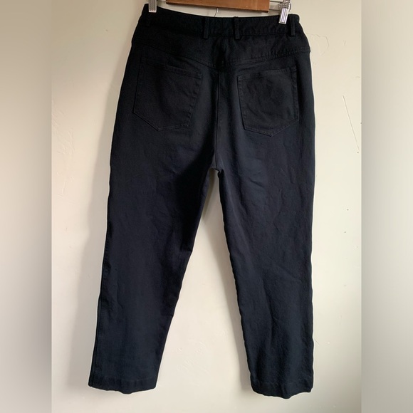 st. john sport women’s black trouser dress pants 6 chino high waist straight leg - Picture 6 of 16